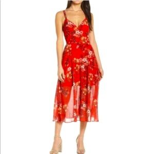 Cooper St Disco Floral V Neck Midi Dress 6